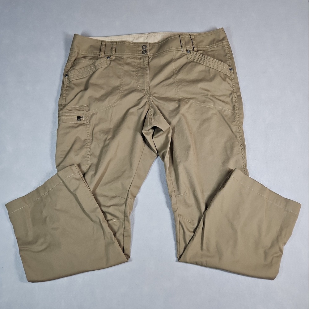 ExOfficio Womens Khaki Outdoor Hiking Pants Size 14